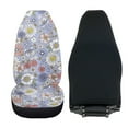 thumbnail image 4 of Uorisanigo 2 Pcs Car Seat Covers Set Blue Flower Print Vehicle Front Seat Protection Vehicle Seats Protectors Driver Interior Accessories Universal Fit for Most Car SUV Van Truck, 4 of 7