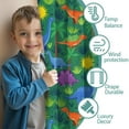 thumbnail image 3 of Blackout Kids Curtains,Green Cartoon Dinosaurs Palm Trees Sun Pattern Childrens Insulated Curtains Set Of 2,Bedroom Essentials,Toddler Room Decor 42"x54", 3 of 5