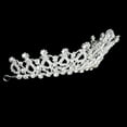 thumbnail image 4 of Wedding Bridal Rhinestone Decorated Crystal Teardrop Hair Barrettes / Headband / Hair Loop / Tiara Headpiece (Sliver), 4 of 8