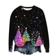 thumbnail image 6 of Fznquz Women Blouse Christmas 2025 Fall Winter Sweatshirts Long Sleeve Crewneck Multicolor Graphic Womens Clothes, 6 of 6