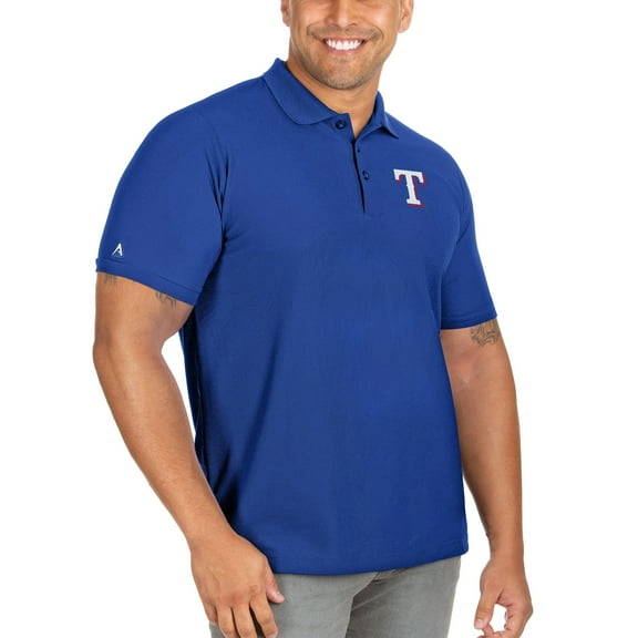 Men's Antigua Royal Texas Rangers Big & Tall Legacy Pique Polo