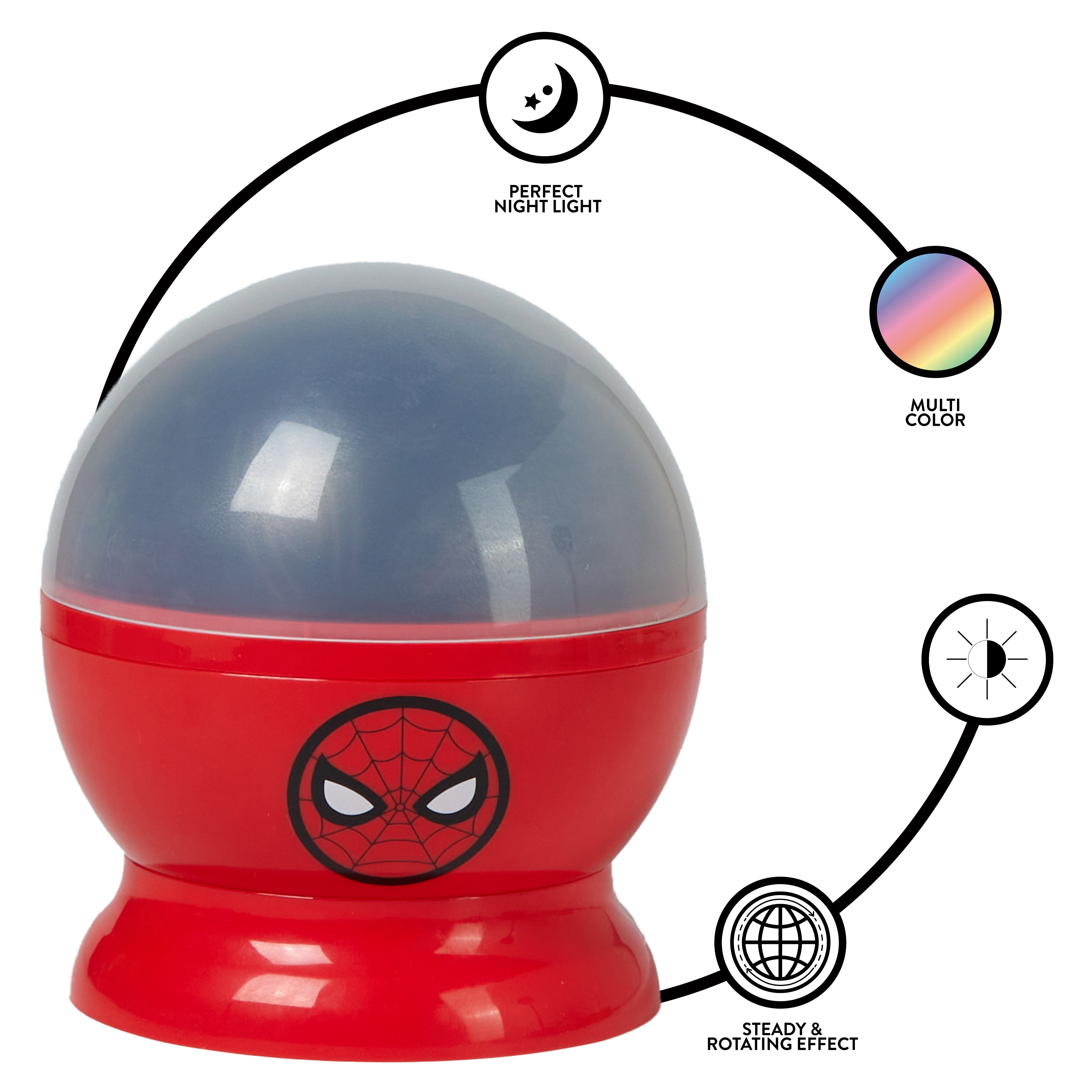 Marvel Spiderman Rotating Projector Lamp, 5.5"