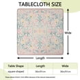 thumbnail image 2 of Pink Floral Pattern Square Fitted Tablecloth with Elastic Edge,Square Table Cover,Washable Elastic Table Cover for Home Kitchen Party Decor 36"x36", 2 of 6