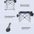 thumbnail image 4 of REDCAMP Extra Tall Folding Chairs for Adults 6 Pack, Portable Bar Height Foldable Director Chairs with High Back and Footrest for Camping Outside, 4 of 9