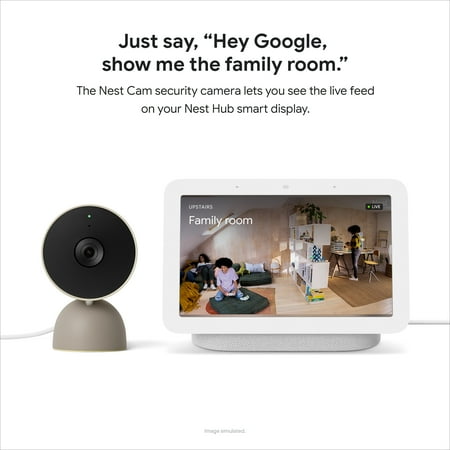 Google Nest Familiar Face Alerts 1080P Indoor Surveillance Camera, Linen