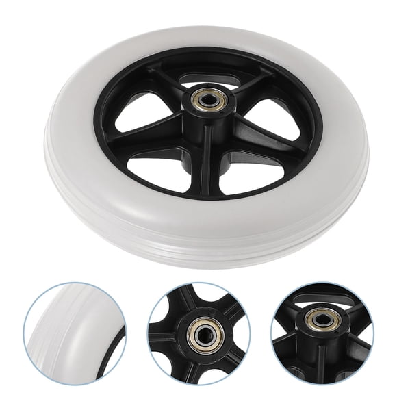 RUNROTOO 2Pcs Wheel for Wheelchair Parts Wear-resistant PVC Multi