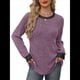 thumbnail image 1 of Camisas de Larga para Mujer, Suéteres, Conjuntos de Otoño, Bloques de Color, Ropa de Invierno, Elegantes, Informales, Suaves. Púrpura XXL, 1 of 7
