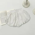 thumbnail image 2 of Girls' Pants Girls Summer Shorts for Toddlers and Kids Elastic Waist Comfortable Outdoor Play Short Pants for Baby to 5 Years Athletic Shorts for Girl(Color:White,Size:18-24 Months), 2 of 3