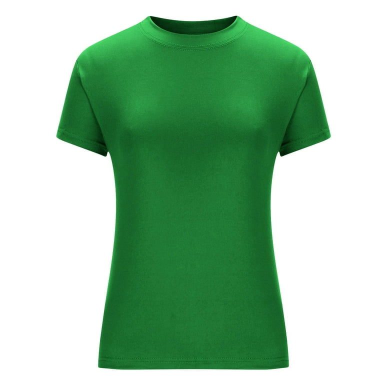 Women's Short Sleeve Crew Neck Basic T-Shirt - Slim Fit Stretchy Solid Top For Layering & Casual Wear 8 thumbnail image