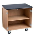 thumbnail image 5 of National Public Seating NPS® Mobile Science Cabinet With HPL Top, Black Top & Light Oak Frame, 5 of 5