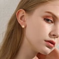 thumbnail image 6 of 10Pcs 5 Colors 304 Stainless Steel Cuff Earrings Flat Round Mixed Color 13x12mm 2pcs/color, 6 of 6