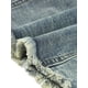 thumbnail image 5 of Chaqueta de mezclilla recortada de mujer Inspire Chic con botones y dobladillo deshilachado, primavera verano, gris azul M, 5 of 6