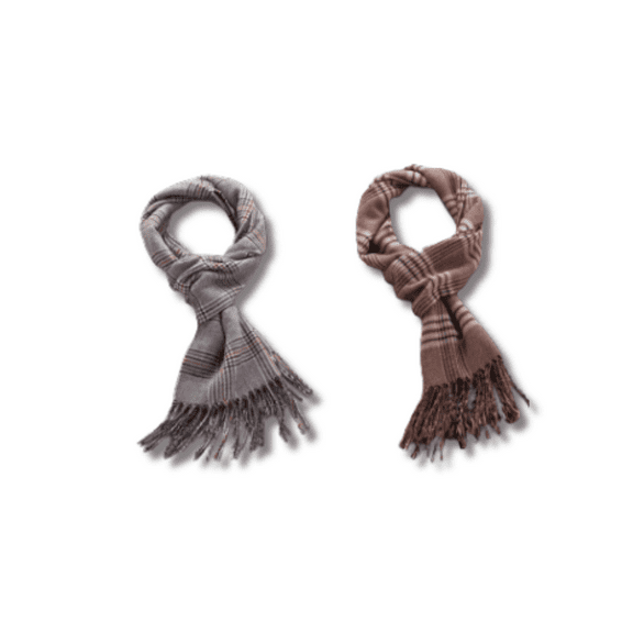 Woven Plaid Scarf..