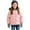 02-Pink, variant on Ecqkame Girls Winter Down Jackets Cute Solid Color Warm Hooded Puffer Jacket Casual Pocket Zipper Thick Outwear Pink 4-5 Years