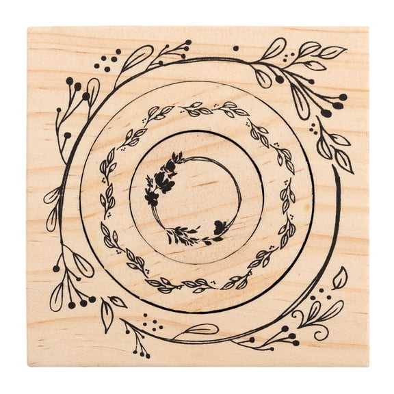 Nesting Circle Wreath Wood Stamp Set by Recollections