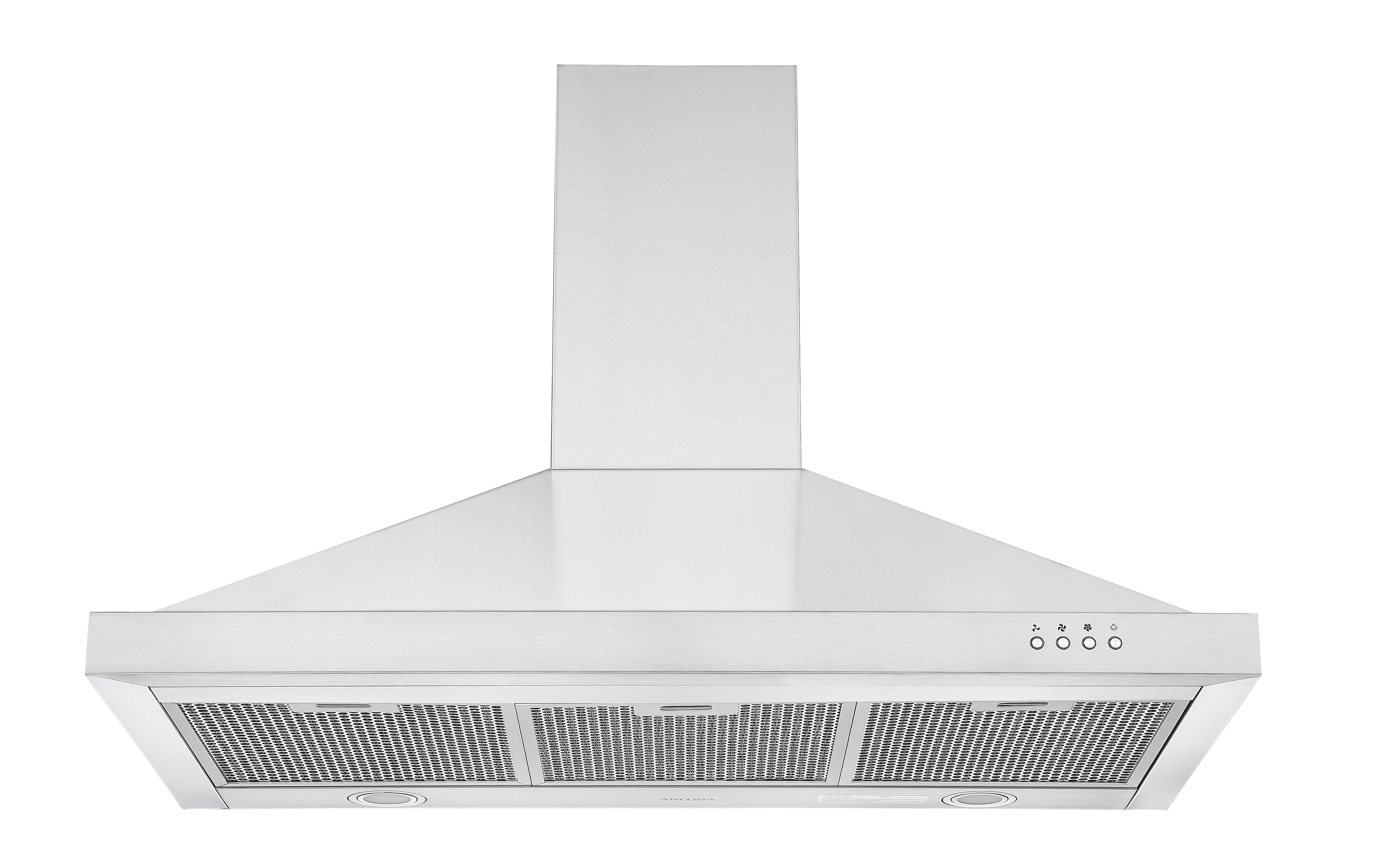 Ancona 36 in. WPS636 Convertible Wall Mount Pyramid Range Hood in