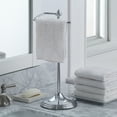 thumbnail image 2 of SunnyPoint Heavy Weight Classic Metal Fingertip Towel Holder Stand; Chrome, 2 of 5