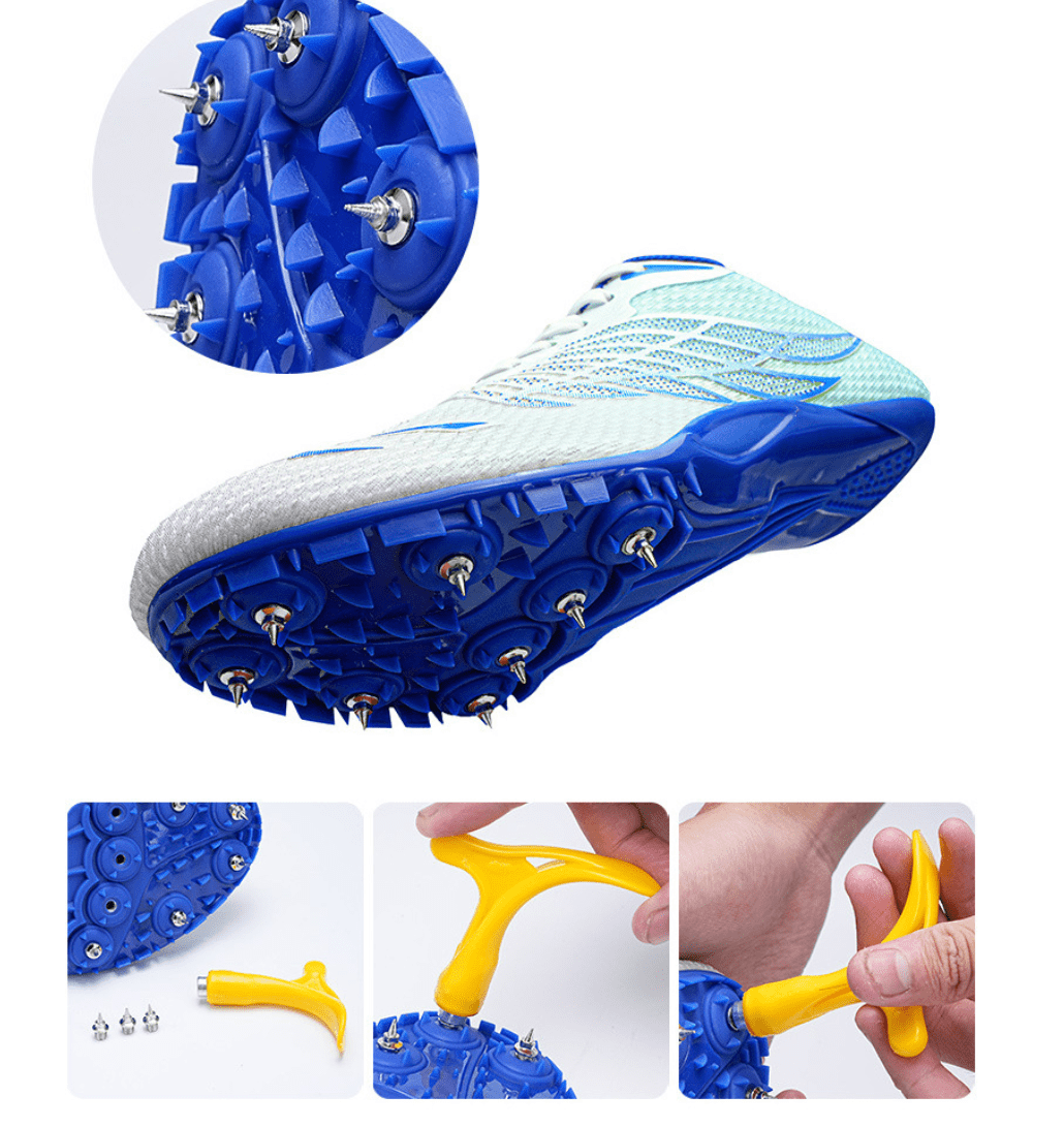 OnyxTrek Track and Field Shoes for Men Women 8 Spikes Boys and Girls Kids Running Racing Shoes