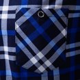 thumbnail image 4 of WREESH Men's Button Down Shirts Elegant Long Sleeve Plaid with Turn-Down Collar and Modern Print Blue, 4 of 8