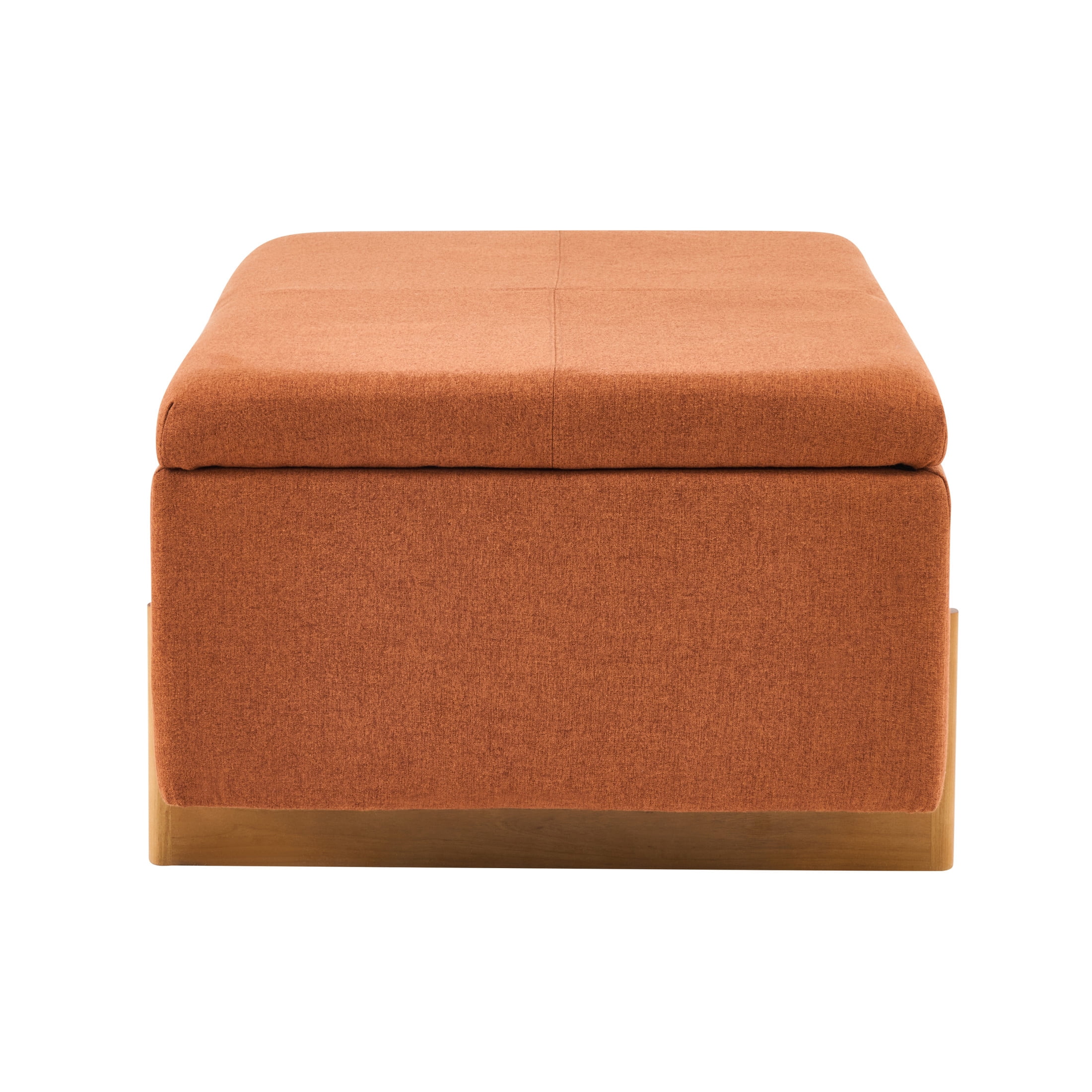 Christopher Knight Home 39" Modern Upholstered Ottoman, Storage Bench with Lift-Top Lid, Burnt Orange