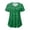 Green, variant on felwors St Patricks Day Shirt Women Shamrocks Printed V Neck Short Sleeve Nursing Uniform Scrubs Shirts with Pockets (Dark Green, S)