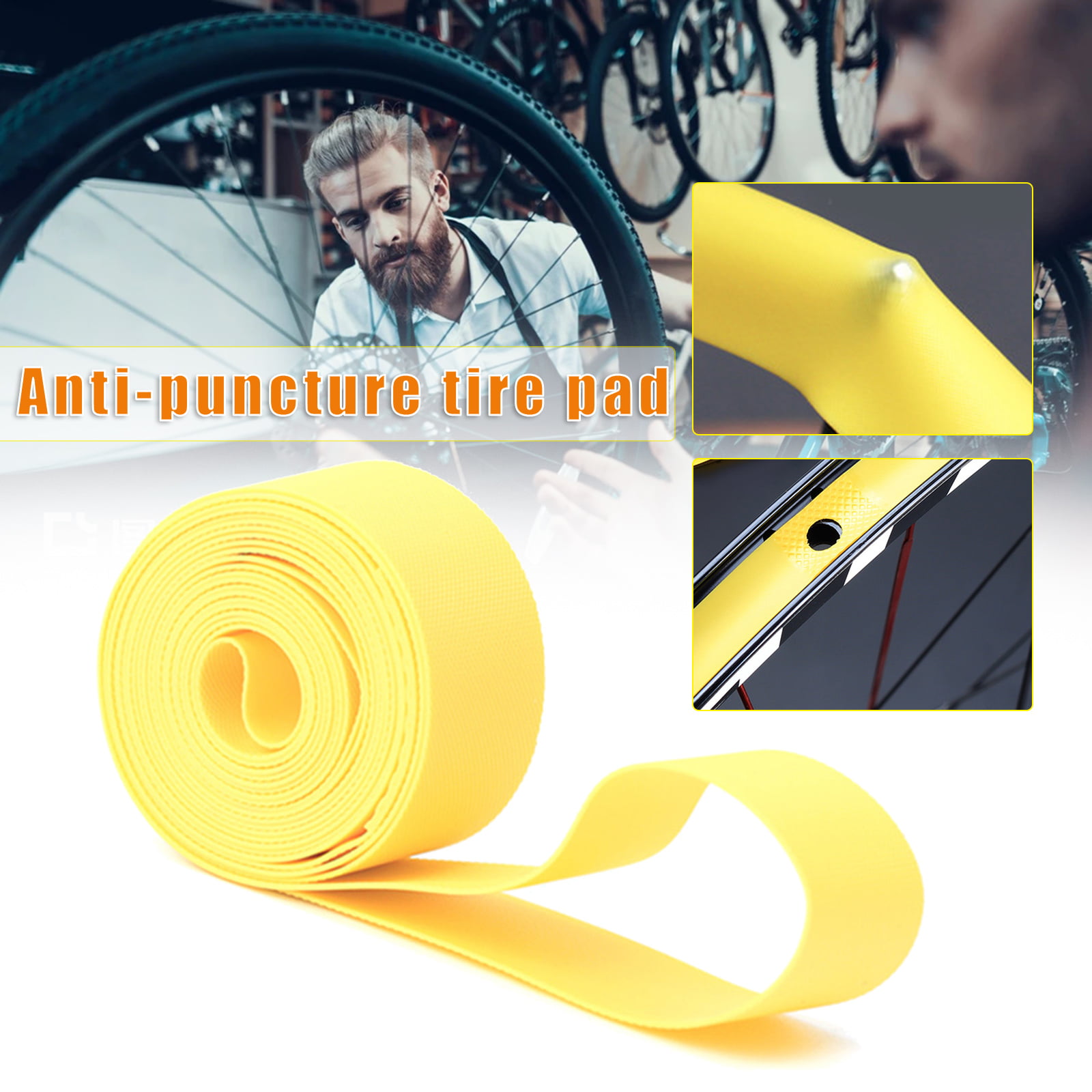 2Pcs Road Bike Bicycle Anti Puncture Tire Liner Strip Tyre  Inner Tube Protector 