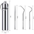 thumbnail image 2 of 2PCS Stainless Steel Toothpicks Reusable Cleaning Tooth Hook Metal Toothpicks with Holder with Keychain Box for Outdoor Picnic Camping Traveling, 2 of 5