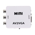 thumbnail image 3 of 480P Mini Composite AV to VGA Adaptateur TV Décodeur Convertisseur Audio-Vidéo Mini Convertisseur de Lecture (Blanc), 3 of 9