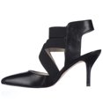 thumbnail image 4 of Womens MICHAEL Michael Kors Meadow Strappy Pointed-Toe Pump Heels - Black, 4 of 6