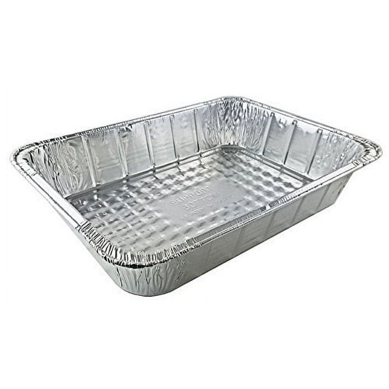 NYHI 50-Pack Heavy Duty Disposable Aluminum Oblong Foil Pans with Lid