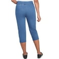 thumbnail image 2 of Alfred Dunner Womens Petite Pearl Detailed Denim Capri Pant, 2 of 4