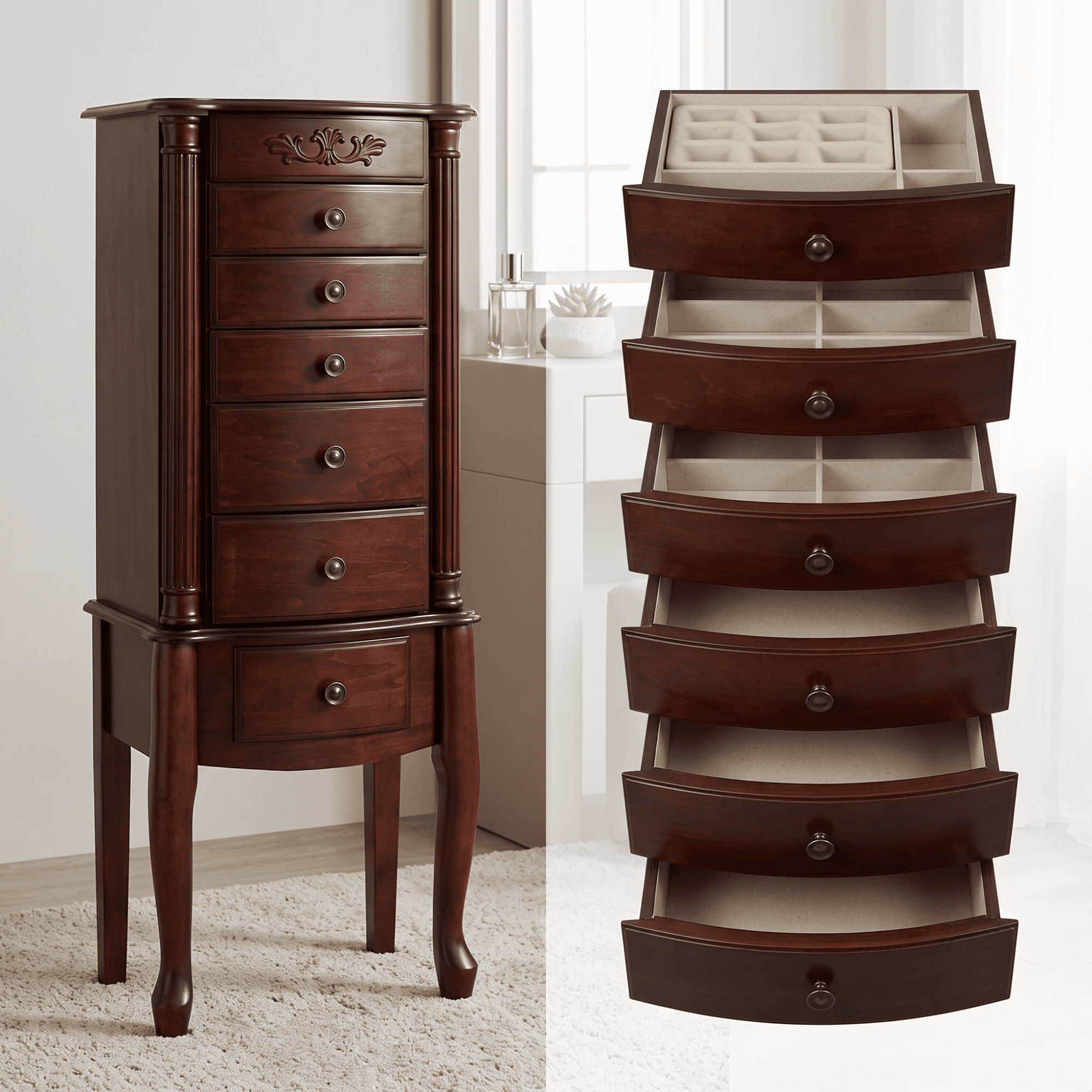 Hives & Honey Morgan Jewelry Armoire - Walnut