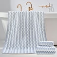 thumbnail image 6 of Cinvoph Bath Towel Soft Shower Towels 28 x 55 inches Quick Dry Highly Absorbent Bath Towels for Bathroom Spa Hotel Gym, Blue, 6 of 6