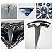 thumbnail image 3 of Logo Decal Wrap for Tesla Model X, 14-pc Set (Matte Black), 3 of 4
