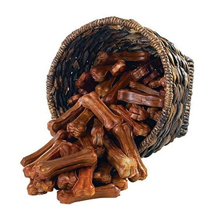 bulk lot dog bones 100 pc 6 pressed flavored rawhide chicken or