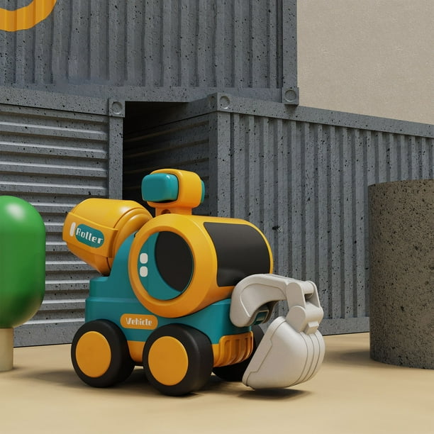 Coche de juguete para niños de 1 a 3 años | Vehículo de ingeniería fácil de usar | Construcción ABS multicolor | Regalo educativo ligero para cumpleaños y Navidad de niños y niñas