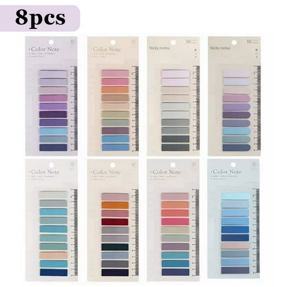 1600Pcs Page Markers, Morandi Sticky Note Book Tabs, Colored Writable and Repositionable Book Flags Tabs Strip Index Tabs, Page Tabs for Annotating Book