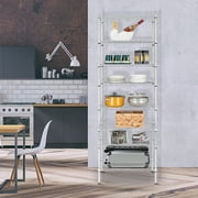 Ktaxon 8-Tier Wire Shelving Unit, Steel Storage Rack for Office Kitchen 23.6 W x 14 D x 71 H, Silver