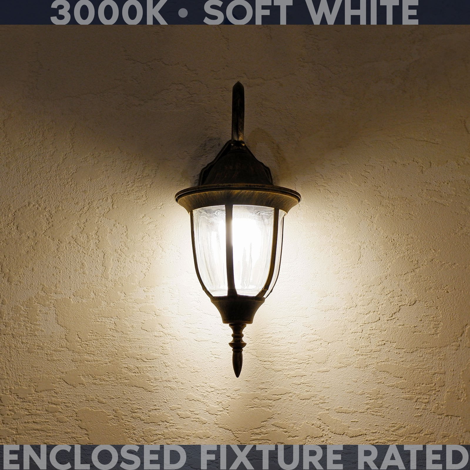 Luxrite E12 Candelabra LED Light Bulbs, 3000K, Dimmable, 4.5W, 500 Lumens, HX10.5 Glass, Wet Rated, UL Listed 12 Pack