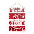 thumbnail image 2 of Wooden Christmas Door Hanger Sign, Merry Christmas Joy Love Peace Wall Hanging Plaque, Farmhouse Xmas Front Door Porch Wall Decor for Holiday Party Indoor Outdoor Home Decoration, 2 of 4