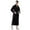 Mens Robes Black, variant on Mens Womens Fleece Bath Robes with Pockets and Belt Plush Bathrobes Unisex Couples Solid Thermal Warm Ankle Length Loungewear Shower Robe Pajamas