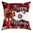 thumbnail image 3 of Funda de almohada con decoración navideña, diseño de Papá Noel y muñeco de nieve, adecuada para el hogar, la habitación, el sofá, regalo, 3 of 5