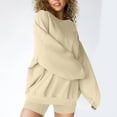 thumbnail image 1 of PENGXIANG Femmes Sweat-Shirt en Vrac Manches Longues Manches Longues Manchette Mode Molleton Sport Chaud Home Tops Armée Vert L, 1 of 9