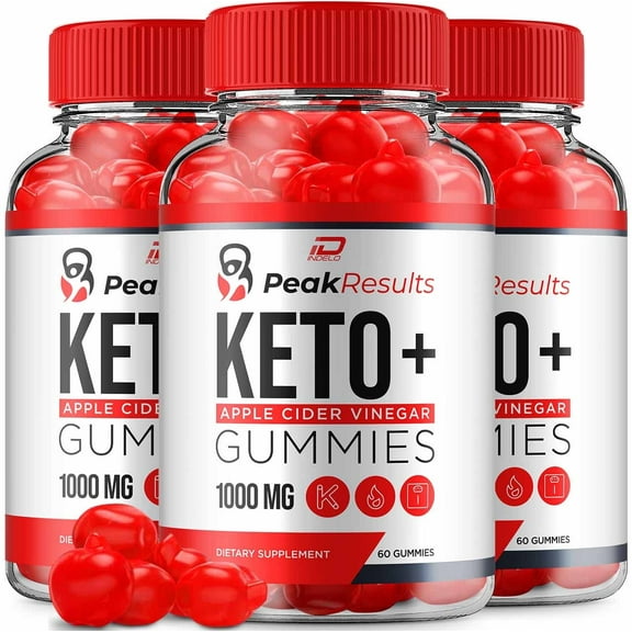 Peak Results Keto ACV Gummies Supplement – PeakResults Apple Cider Vinegar 1000MG, Reviews, 3 Pack, 180 Gummies