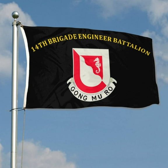 14th Brigade Engineer Battalion 7th Infantry Division US Army Flag 3x5Feet Outdoor Indoor Decoration Flag with Brass Grommets