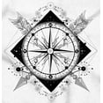 thumbnail image 2 of Compass Diamond Symbolic Spiritual Long Sleeve TShirt Men Women Brisco Brands S, 2 of 6