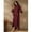 Dark Red-XL, variant on Dark Red Lace Midi Dress With High Neck And Ruffle Bell Sleeves