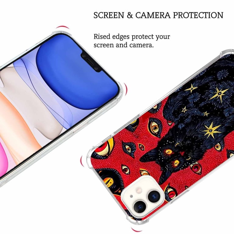 Coque Velvet Caviar Pour IPhone 13 - Design Evil Eyes, Transparente, Légère Et Brillante