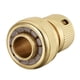 thumbnail image 1 of Adaptadores de conectores rápidos de latón de 3/4" para manguera de jardín, accesorios de grifo de agua 1 pieza, 1 of 5