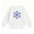 thumbnail image 6 of Girls Snowflake Print Crewneck Sweatshirt, Soft Long Sleeve Pullover Top for Kids, Casual Winter Fleece Lined Sweater Shirt for School Daily Wear, 6 of 6